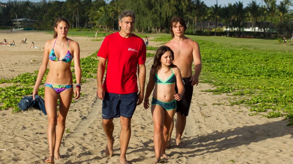George Clooney ve svou filmovou rodinkou ve snímku Děti moje.